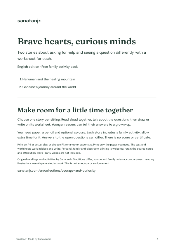 Cover of the English activity pack