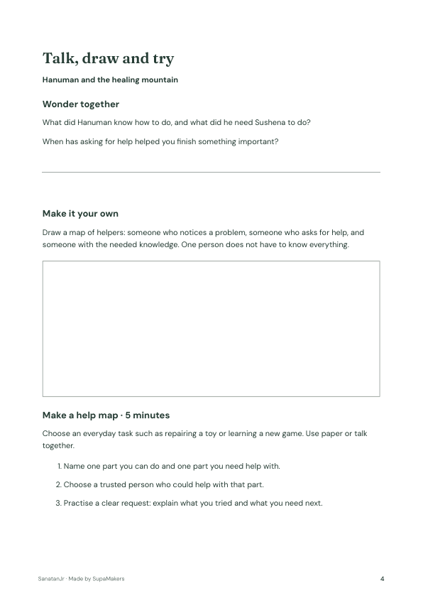 A worksheet from the English activity pack