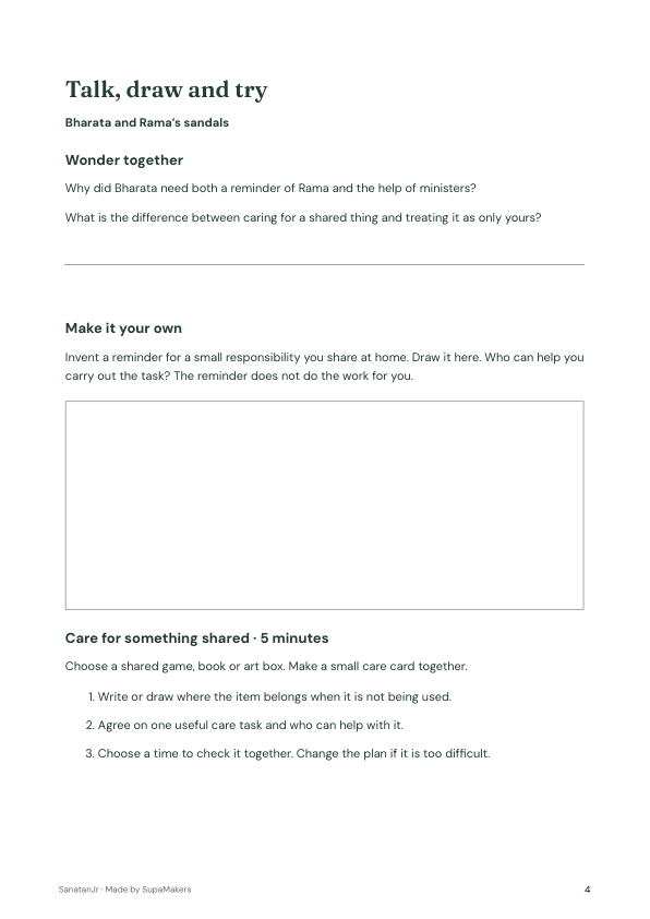 A worksheet from the English activity pack